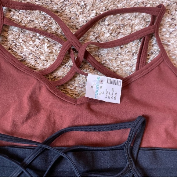 Bundle Of Strappy Tank Tops Small Black Brown Green NWT - Picture 3 of 5